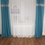 Długa firana woalowa na taśmie