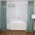 Firana z gipiurą 30cm uszyta z woalu