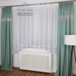 Firana z gipiurą 30cm uszyta z woalu