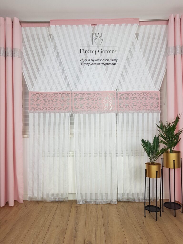 Panel dekoracyjny z cyrkoniami jasnoróżowy