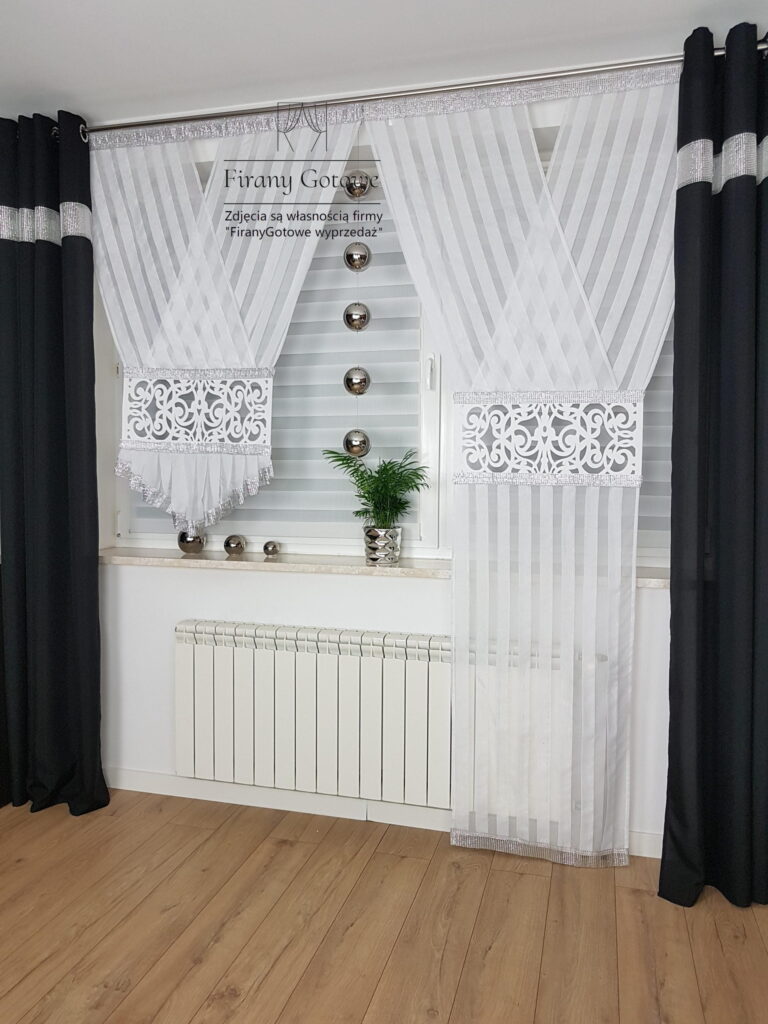 Modna firanka, panel dekoracyjny długi 250cm