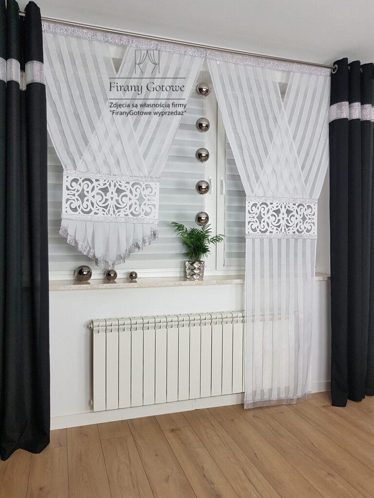 Modna firanka, panel dekoracyjny długi 250cm