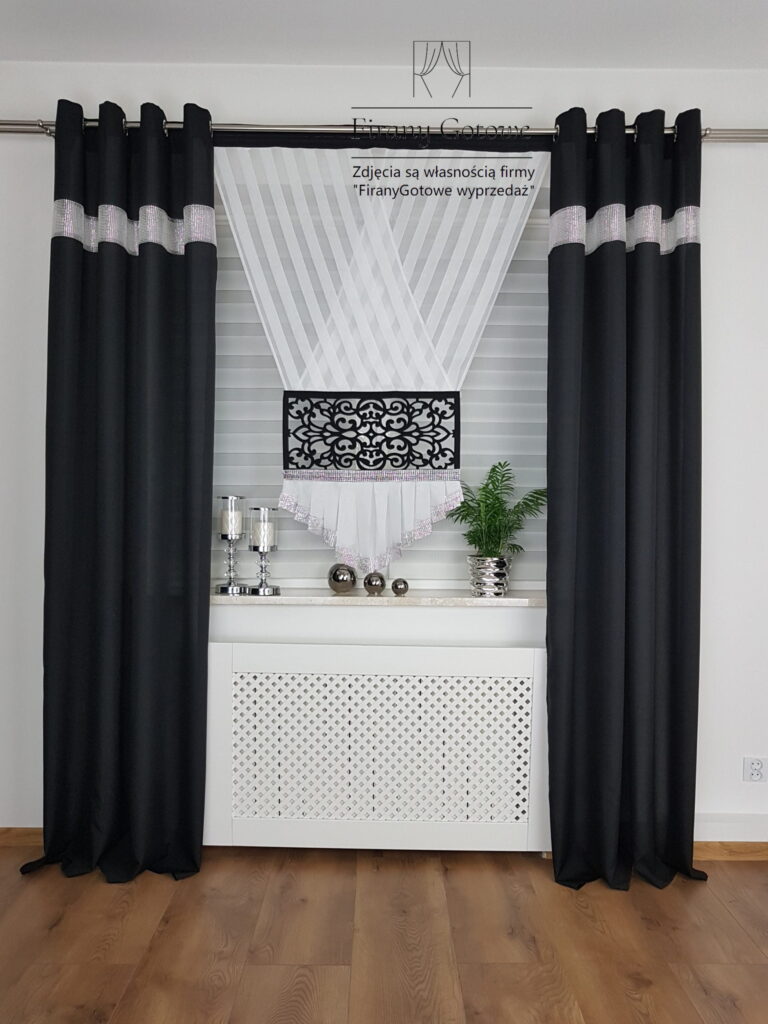 Panel ozdobny z ażurem-czarny