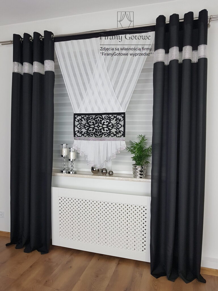 Panel ozdobny z ażurem-czarny