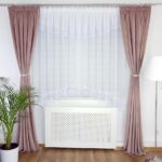 Firana z gipiurą 400 x 180  w białe serca