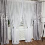 Firana z gipiurą dwa kokony 250cm