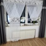 Panel okienny z cyrkoniami i ażurem