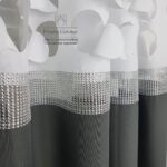 Zasłony ozdobne, wycinane laserowo- ciemnoszara