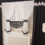 firana z panelem- czarna