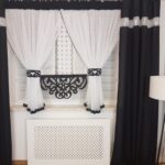 firana z panelem- czarna