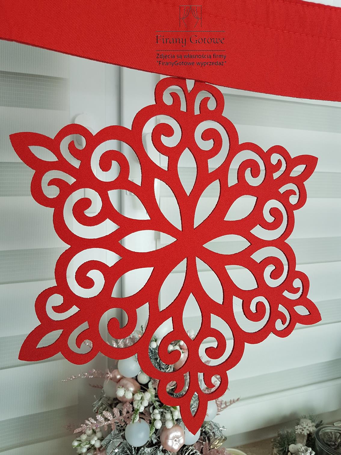 Firana świąteczna z panelem ażurowym