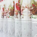 Firana gotowa z motywem świątecznym- mikołaje