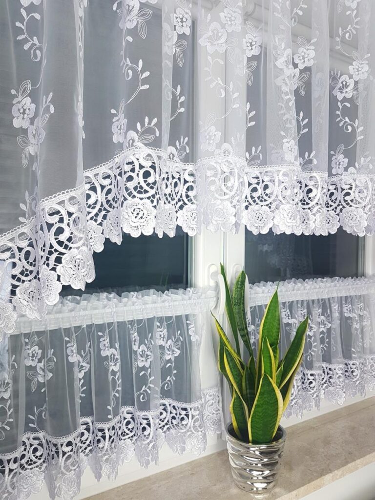 Firanka do kuchni, gipiura, markizeta, zazdrostki