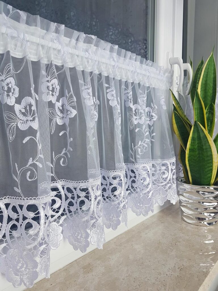 Firanka do kuchni, gipiura, markizeta, zazdrostki