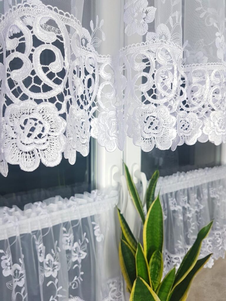 Firanka do kuchni, gipiura, markizeta, zazdrostki