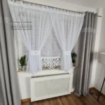 Firana z panelem- biała