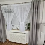 Firana z panelem- biała