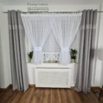 Firana z panelem- biała
