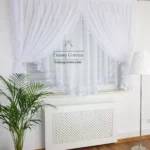 Firanka z gipiurą uszyta z woalu 400x160cm