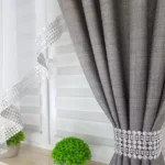 Firana do salonu, kuchni gotowa- szara