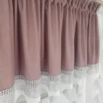 Panel dekoracyjny z zasłonami pastelowy róż