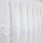 Firana z gipiurą 400 x 160 gipiura w kwiaty