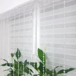 Welurowy panel z koralikami biały 200x160cm