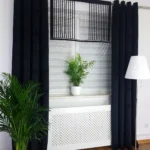 Stylowy panel z koralikami- czarny