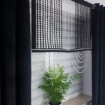 Stylowy panel z koralikami- czarny