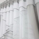 Firana gotowa z zasłonami jasnoszara
