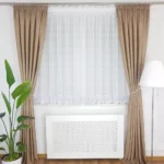 Prosta firana zdobiona 15cm gipiurą szer 300cm