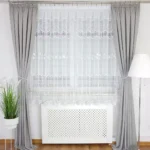 Firana z haftem oraz 45cm gipiurą