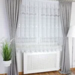 Firana z haftem oraz 45cm gipiurą