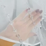 Firana gotowa z gipiurą oraz koralikami, firany do kuchni, firany do salonu