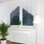 Firana gotowa z gipiurą oraz koralikami, firany do kuchni, firany do salonu