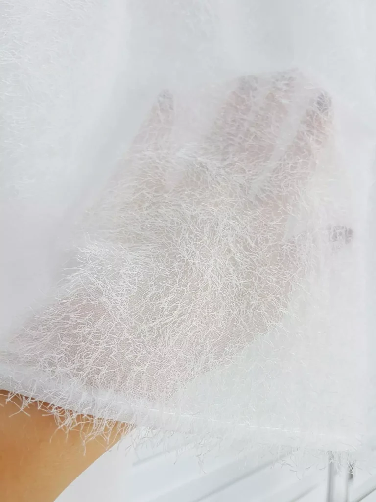 Firana świąteczna z puszystego modnego materiału