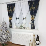 Firana Świąteczna z czarnym akcentem