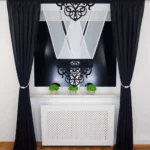 Panel okienny z koralikami czarny