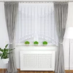 Firana z gipiurą 400 x 160 gipiura w kwiaty