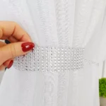 Firana i panel , komplet dekoracyjny z koralikami