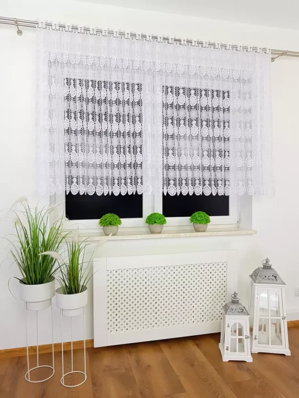 Firana gipiurowa z modnym wzorem 300cm x 160cm