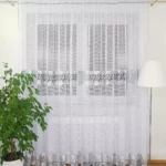 Długa firana z podwójną gipiurą 400cm x 250cm