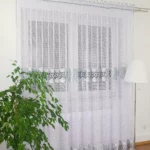 Długa firana z podwójną gipiurą 400cm x 250cm