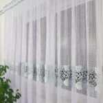 Długa firana z podwójną gipiurą 400cm x 250cm