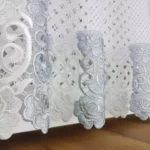Długa firana z podwójną gipiurą 400cm x 250cm
