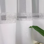 Biała firana z haftem 400x160 cm