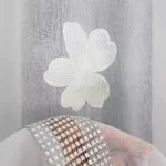 Biała firana z haftem 400x160 cm