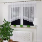 Firana gotowa w łuk z gipiurą 20 cm – biała markizeta 300x120 cm
