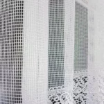 Firana gotowa w łuk z gipiurą 20 cm – biała markizeta 300x120 cm