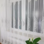 firana z haftem i welurem-szary  400x250 cm